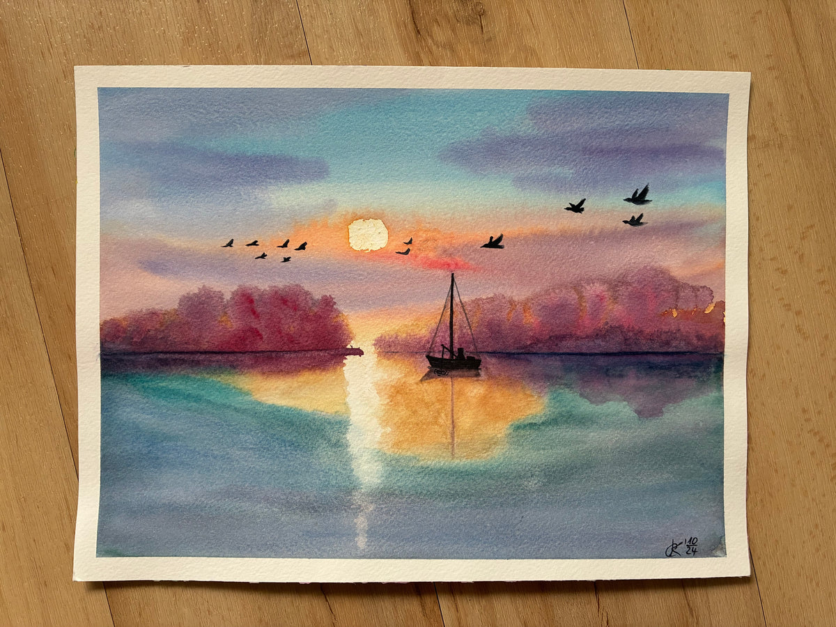 Sonnenuntergang auf See