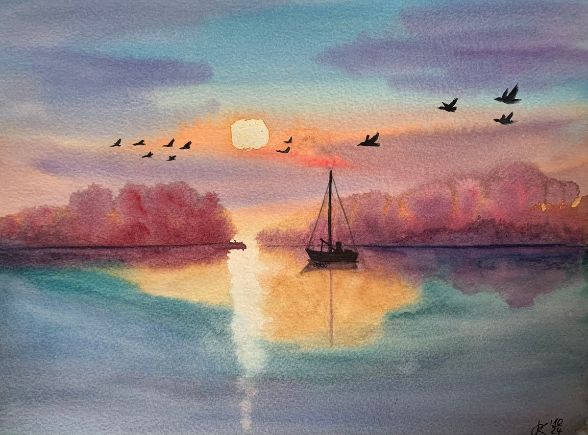 Sonnenuntergang auf See
